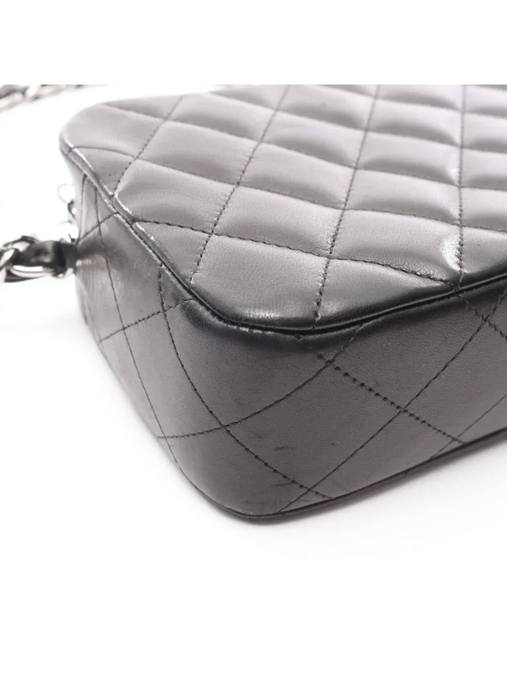 Chanel Shoulder Bag Quilted Black Lambskin